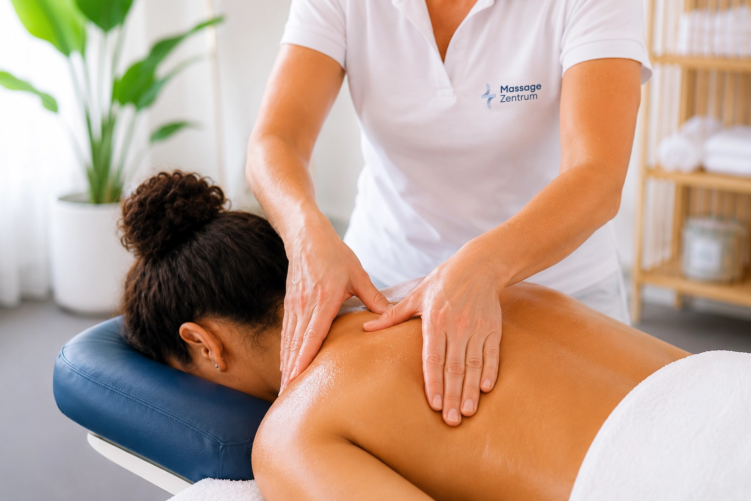 Klassische Rücken- und Schultermassage im Behandlungsraum an der Centralstrasse 18 in Sursee